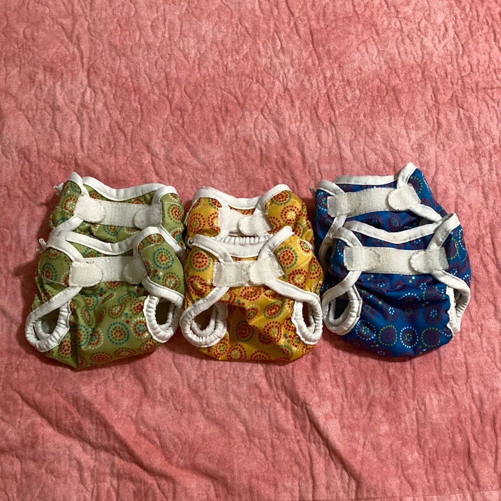 Lot of 6 Bummis Newborn Cloth Diaper covers